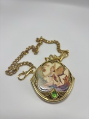 Fantasy Watch - Butterfly Woman Pocket watch with chain